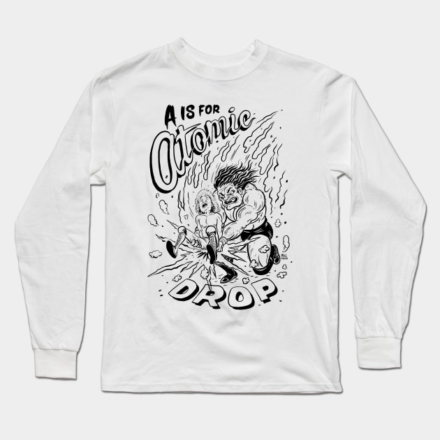 A is for Atomic Drop Long Sleeve T-Shirt by brainbuster